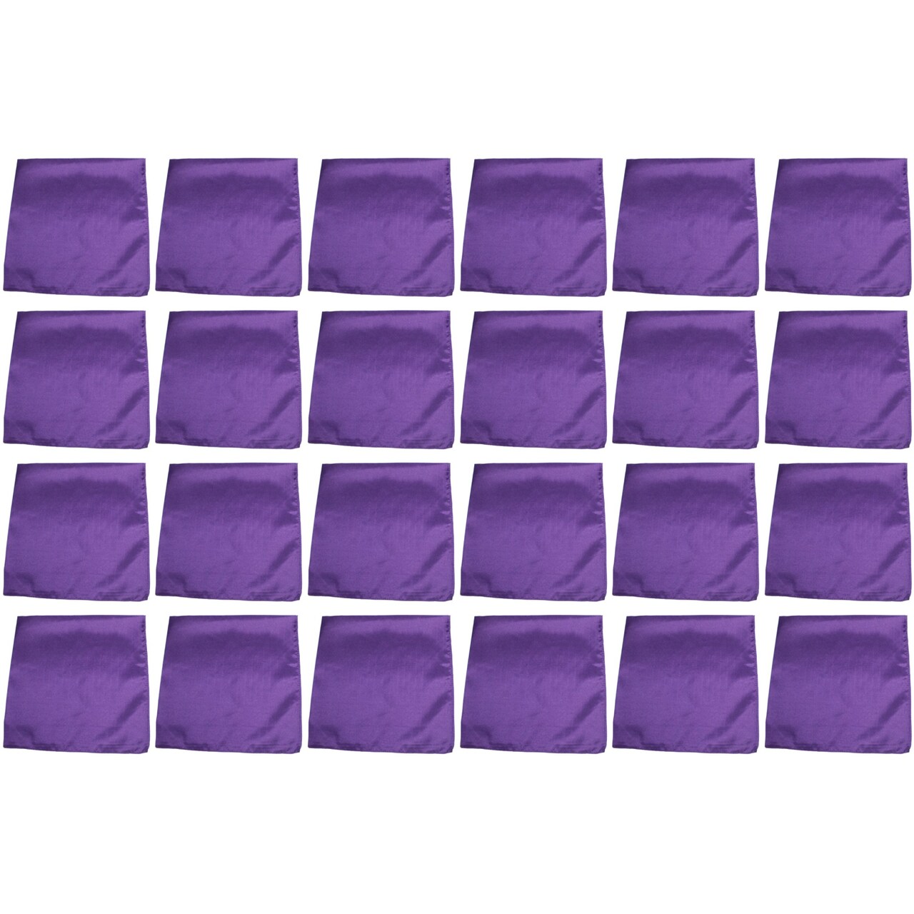 24 Pack Solid Polyester Bandanas Bulk Set for Crafts Costumes or Teams